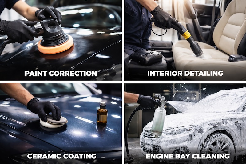 Wheel and trim detailing close-up